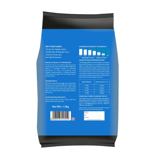 Drools Adult Dry Cat Food Ocean Fish 1.2kg Pack - Image 2