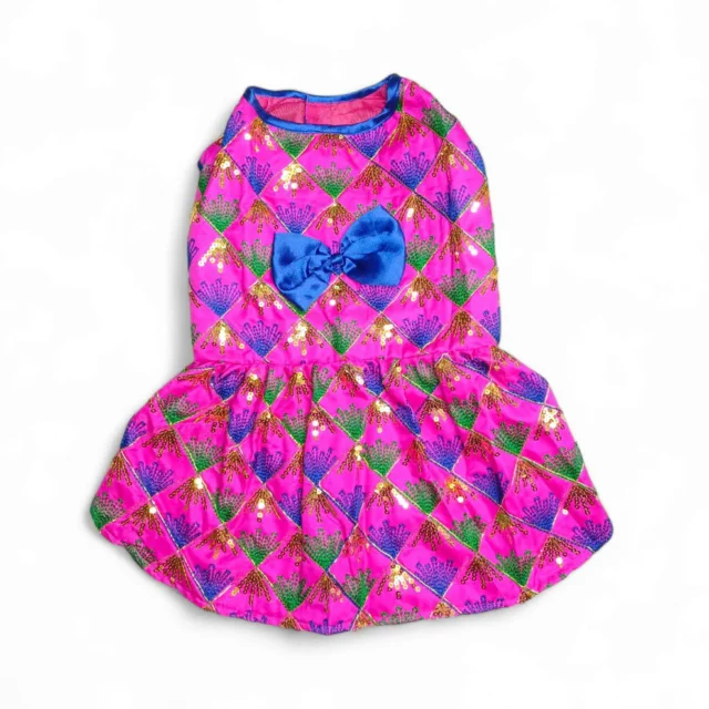 Furrfab Festive Pink Frock for Female Dog - Image 2