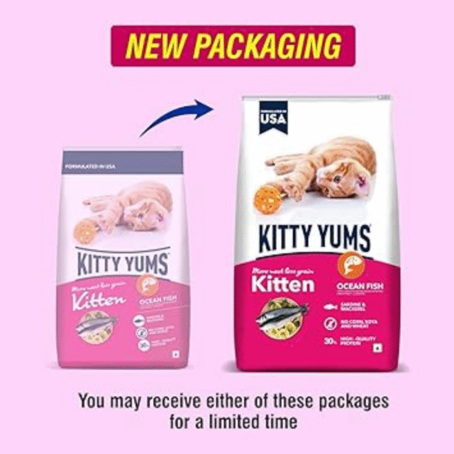 Kitty Yums Kitten Ocean Fish (1-12 Months) Dry Cat Food - 1.2kg - Image 2
