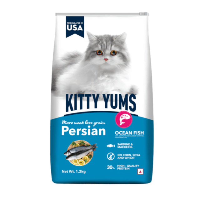 Kitty Yums Persian Adult Dry Cat Food, Ocean Fish, 1.2kg Pack - Image 3