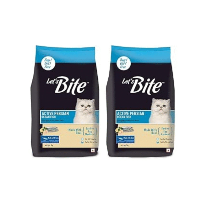 Let's Bite Active Persian Dry Adult Cat Food (1+1)Kg